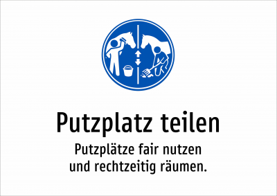 Putzplatz teilen - Putzplätze fair nutzen und rechtzeitig räumen.