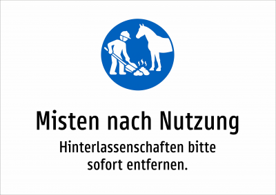 Misten nach Nutzung - Hinterlassenschaften bitte sofort entfernen.