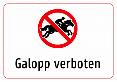 Galopp verboten