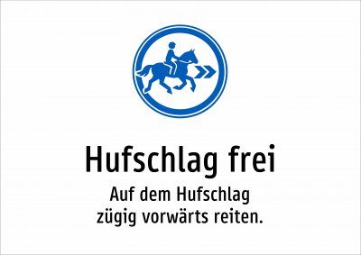 Hufschlag frei - Auf dem Hufschlag zügig vorwärts reiten.