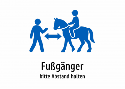 Fußgänger - bitte Abstand halten