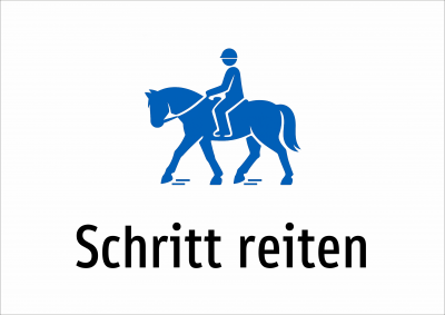 Schritt reiten