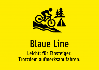 Blaue Line - Leicht: für Einsteiger. Trotzdem aufmerksam fahren.
