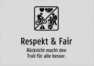 Respekt & Fair - Rücksicht macht den Trail für alle besser.