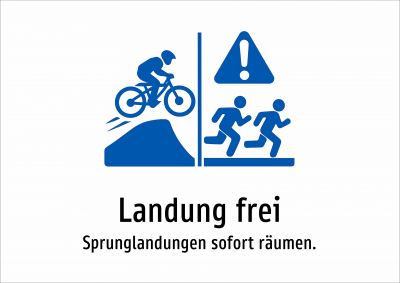 Landung frei - Sprunglandungen sofort räumen.