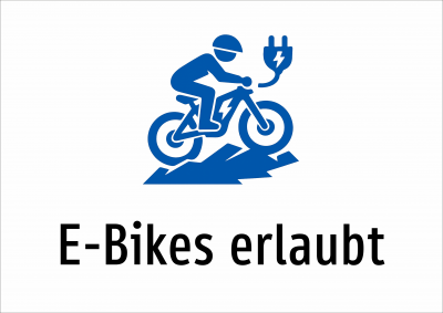 E-Bikes erlaubt