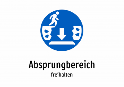 Absprungbereich - freihalten