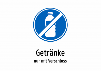Getränke - nur mit Verschluss
