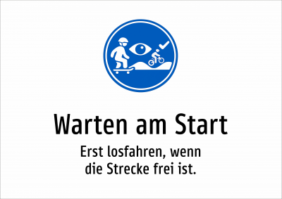 Warten am Start - Erst losfahren, wenn die Strecke frei ist.
