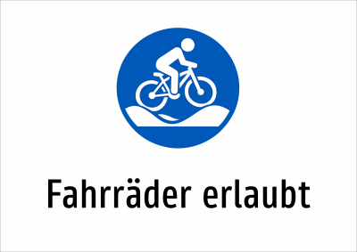 Fahrräder erlaubt