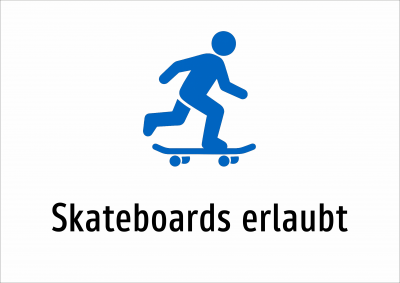 Skateboards erlaubt