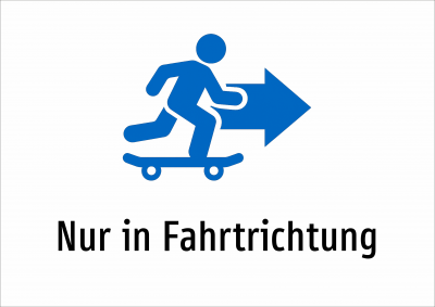 Nur in Fahrtrichtung