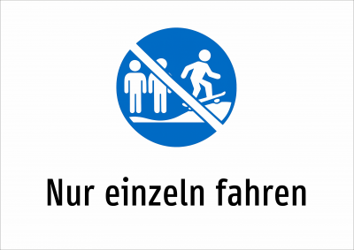 Nur einzeln fahren