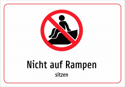 Nicht auf Rampen - sitzen