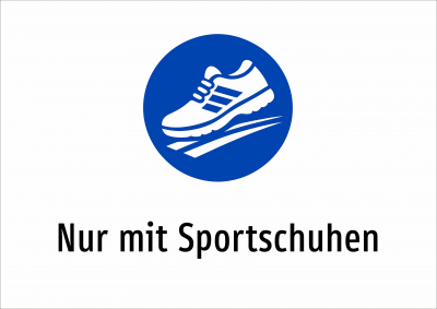Nur mit Sportschuhen