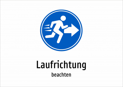 Laufrichtung - beachten