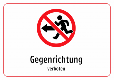 Gegenrichtung - verboten
