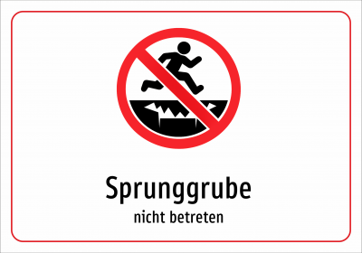Sprunggrube - nicht betreten