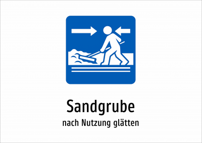 Sandgrube - nach Nutzung glätten