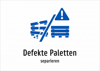 Defekte Paletten - separieren