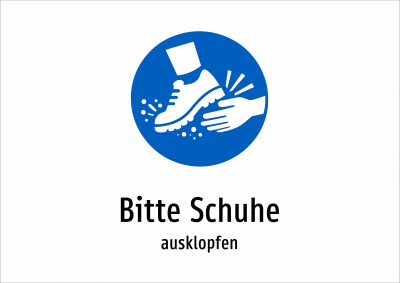 Bitte Schuhe - ausklopfen