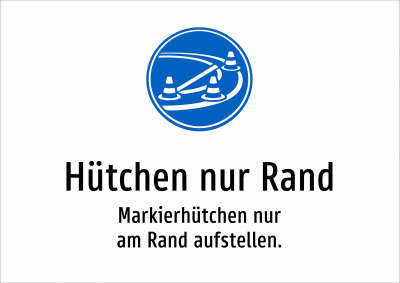 Hütchen nur Rand - Markierhütchen nur am Rand aufstellen.