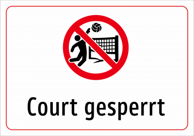 Court gesperrt