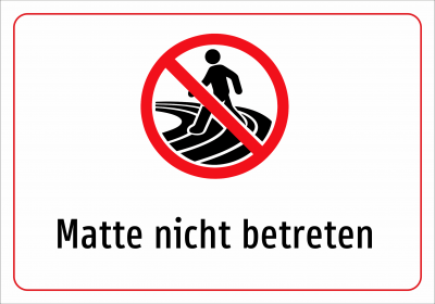 Matte nicht betreten