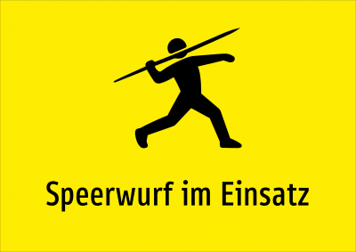Speerwurf im Einsatz