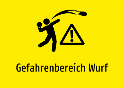 Gefahrenbereich Wurf