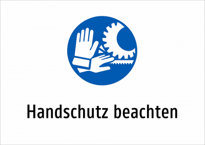 Handschutz beachten