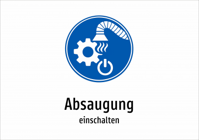 Absaugung - einschalten