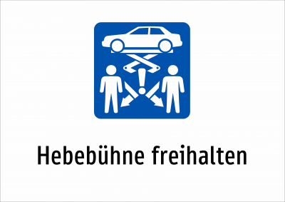Hebebühne freihalten