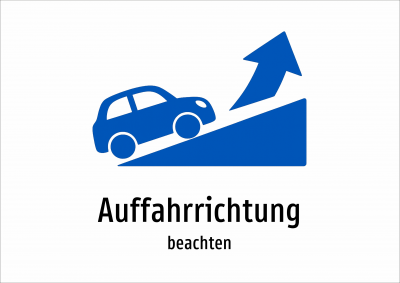 Auffahrrichtung - beachten