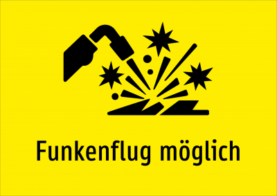 Funkenflug möglich