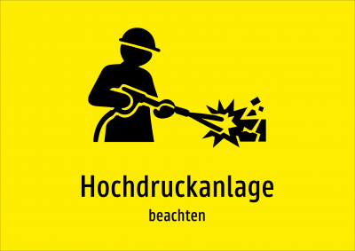 Hochdruckanlage - beachten