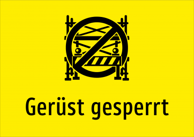 Gerüst gesperrt