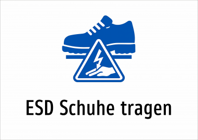 ESD Schuhe tragen