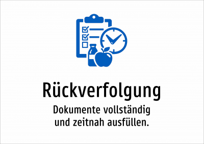 Rückverfolgung - Dokumente vollständig und zeitnah ausfüllen.