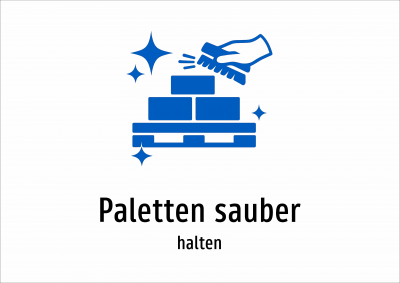 Paletten sauber - halten