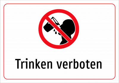 Trinken verboten