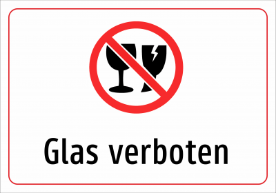 Glas verboten