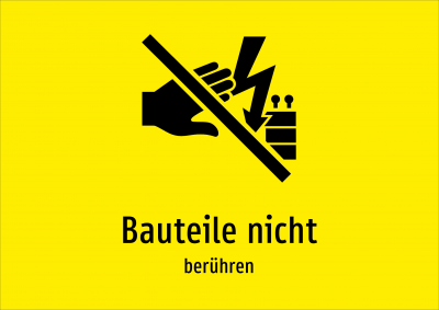 Bauteile nicht - berühren