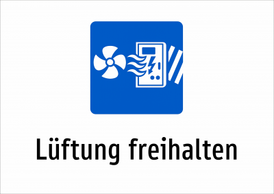Lüftung freihalten