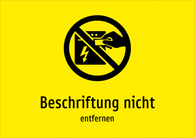 Beschriftung nicht - entfernen