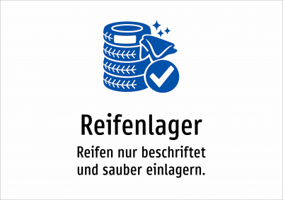 Reifenlager - Reifen nur beschriftet und sauber einlagern.