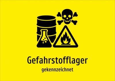 Gefahrstofflager - gekennzeichnet