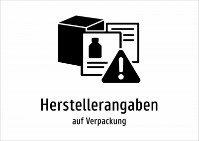 Herstellerangaben - auf Verpackung