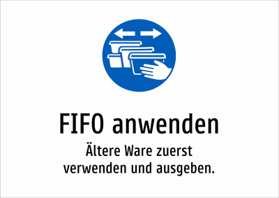 FIFO anwenden - Ältere Ware zuerst verwenden und ausgeben.
