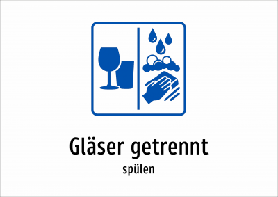 Gläser getrennt - spülen